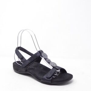 Vionic Womens Farra Lizard Sandals Black Orthotic Slingback 9